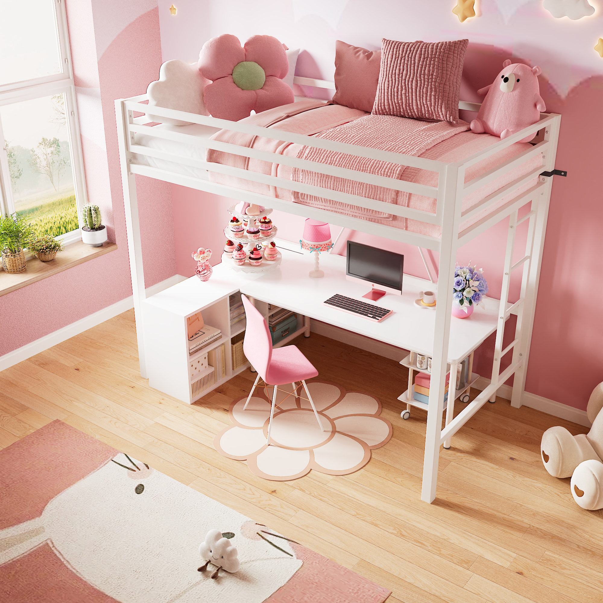 Isabelle & Max™ Braga Twin Platforms Loft Bed by Isabelle